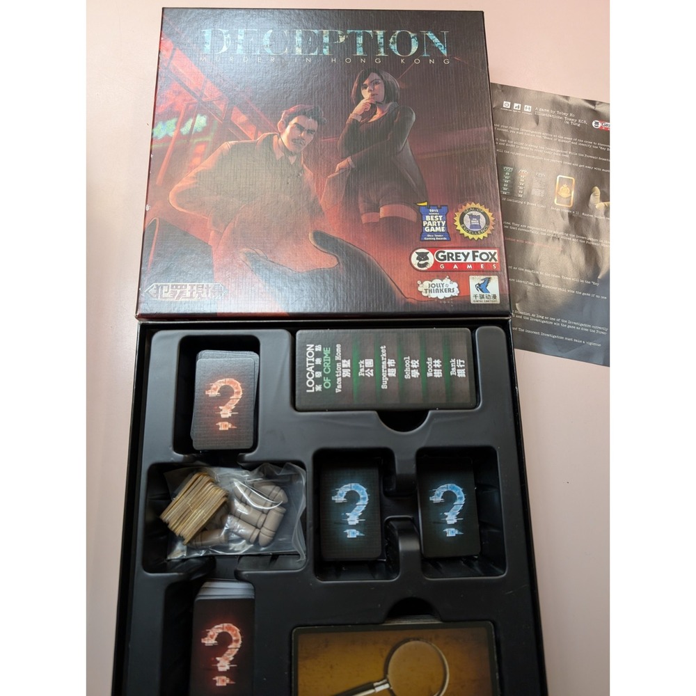 Deception Murder in Hong Kong Board Game Grey Fox Games Social Deduction